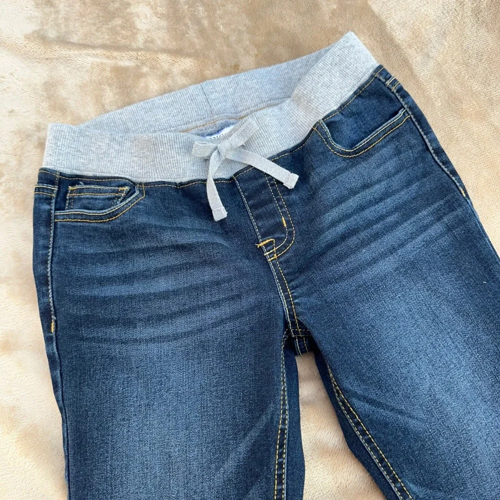 Lincoln Outfitters Jeans Girls 10 Blue Dark Wash Elastic Waist Excellent School
